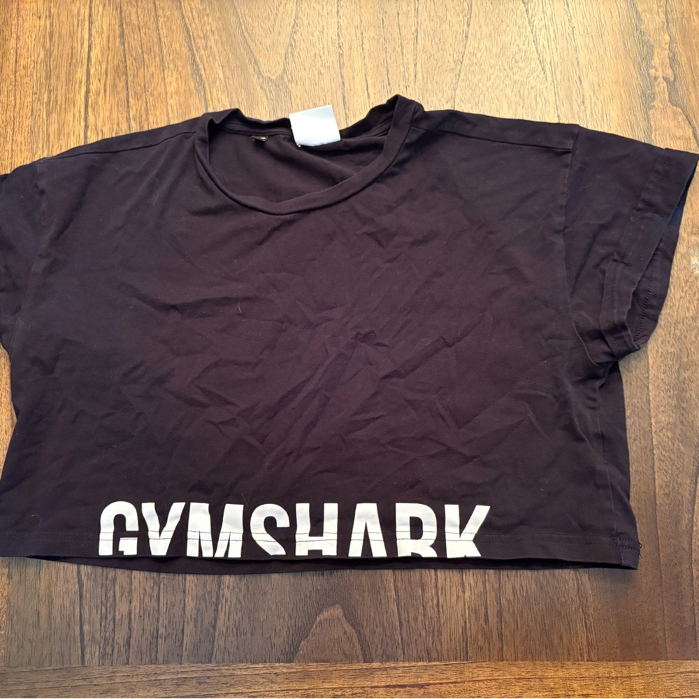 Gymshark Black Tee with White Logo